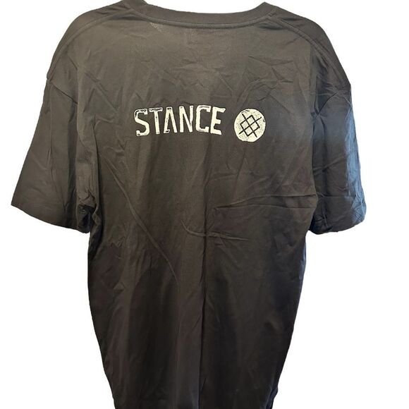 NWOT STANCE Unisex Black Short Sleeve Graphic Logo Crew Neck Tee Shirt- Size L - Picture 5 of 6